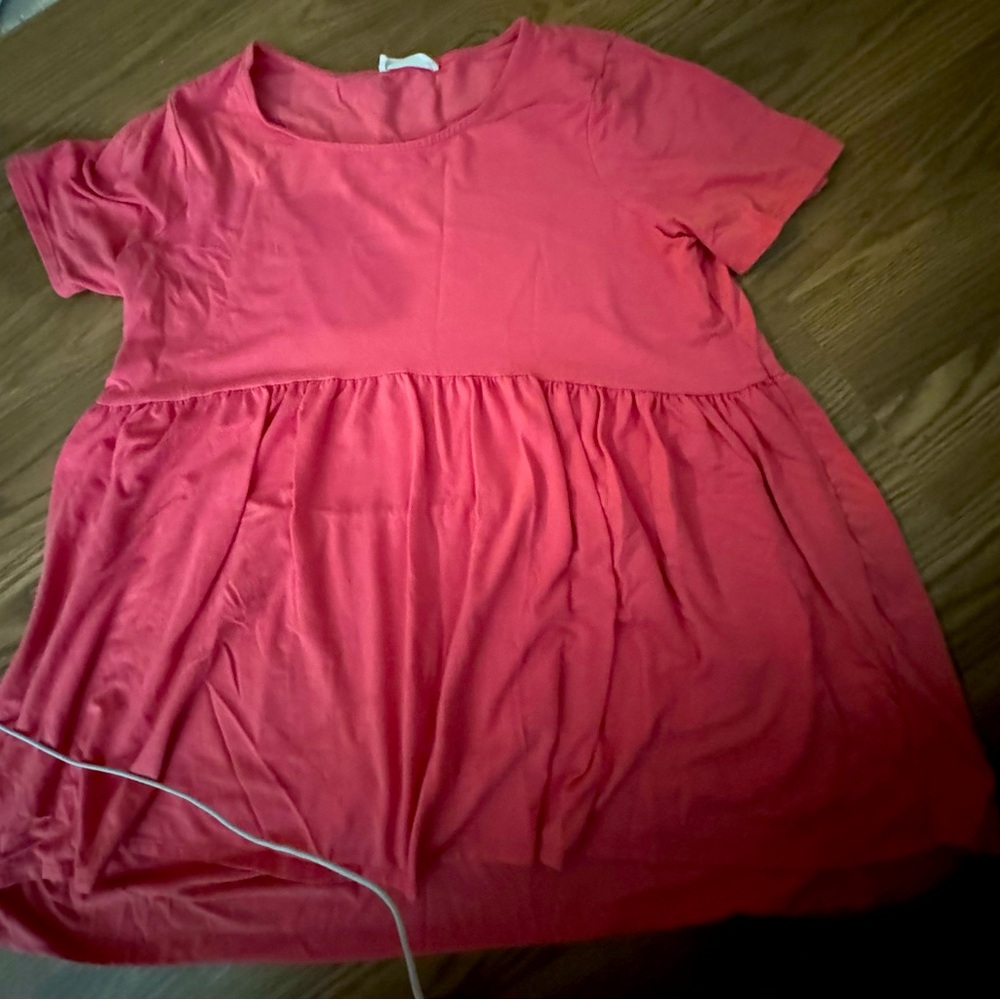 1X Pink Baby doll top